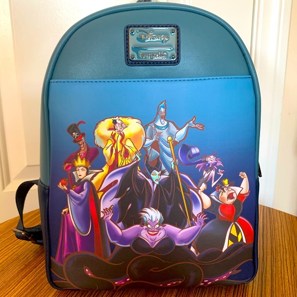 Disney Loungefly Handbags - Loungefly Disney villains Mini Backpack NWT